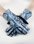 Snake Skin Print Black Gloves