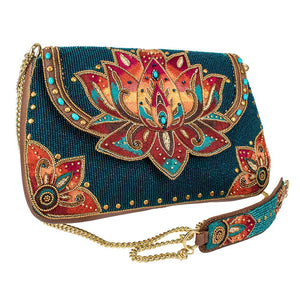 Mary Frances Lotus Leather Crossbody Handbag
