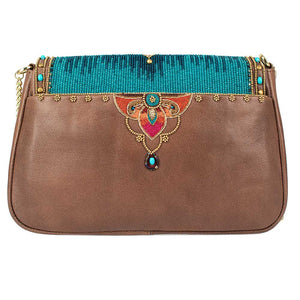 Mary Frances Lotus Leather Crossbody Handbag