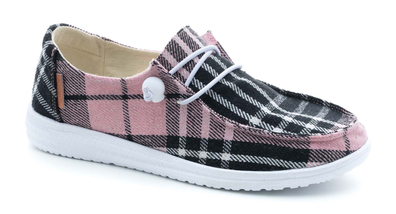 Corkys Shoes - Kayak Pink Flannel Slip On Sneakers  SALE 40% OFF NOW $19.95