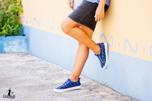 Corkys Shoes - Babalu Blue Plaid Sneaker  SALE 40% OFF   NOW $22.95