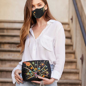 big bang beaded mask mary frances handbags designer purses and boutique