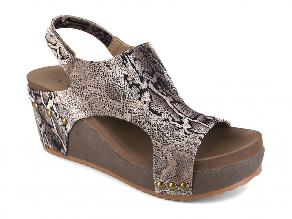 Corkys Shoes - Cabot Brown Snake Wedge  SALE 40% OFF  NOW $38.95