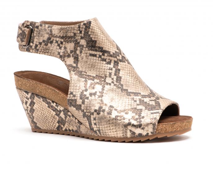 Corkys Shoes - Calypso Taupe Snake Wedge   SALE 50% OFF  NOW $29.95