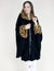 Black Leopard Faux Fur Neck and Sleeve Trimmed Coat SALE 45% OFF - NOW  $49.47