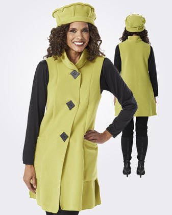 Robin Clayton janska fleece coat jacket and vest designer purses and boutique