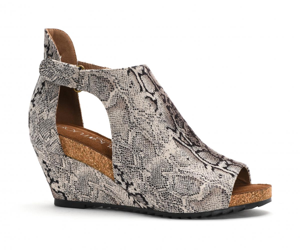 Corkys Shoes - Sunburst II Black Snake Wedge  SALE 50% OFF   NOW $29.95