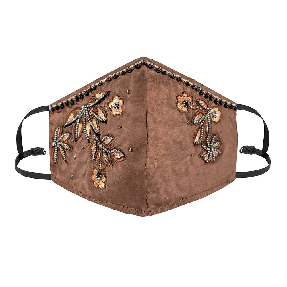 bronze floral faze mask mary frances handbags designer purses and boutique