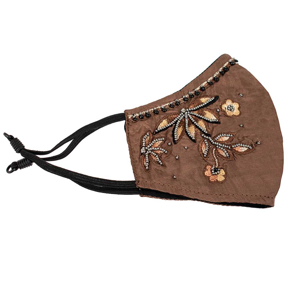 bronze floral faze mask mary frances handbags designer purses and boutique