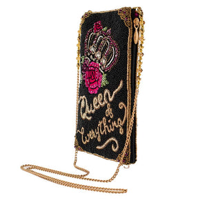 Mary Frances Queen of Everything Beaded Crossbody Phone Bag