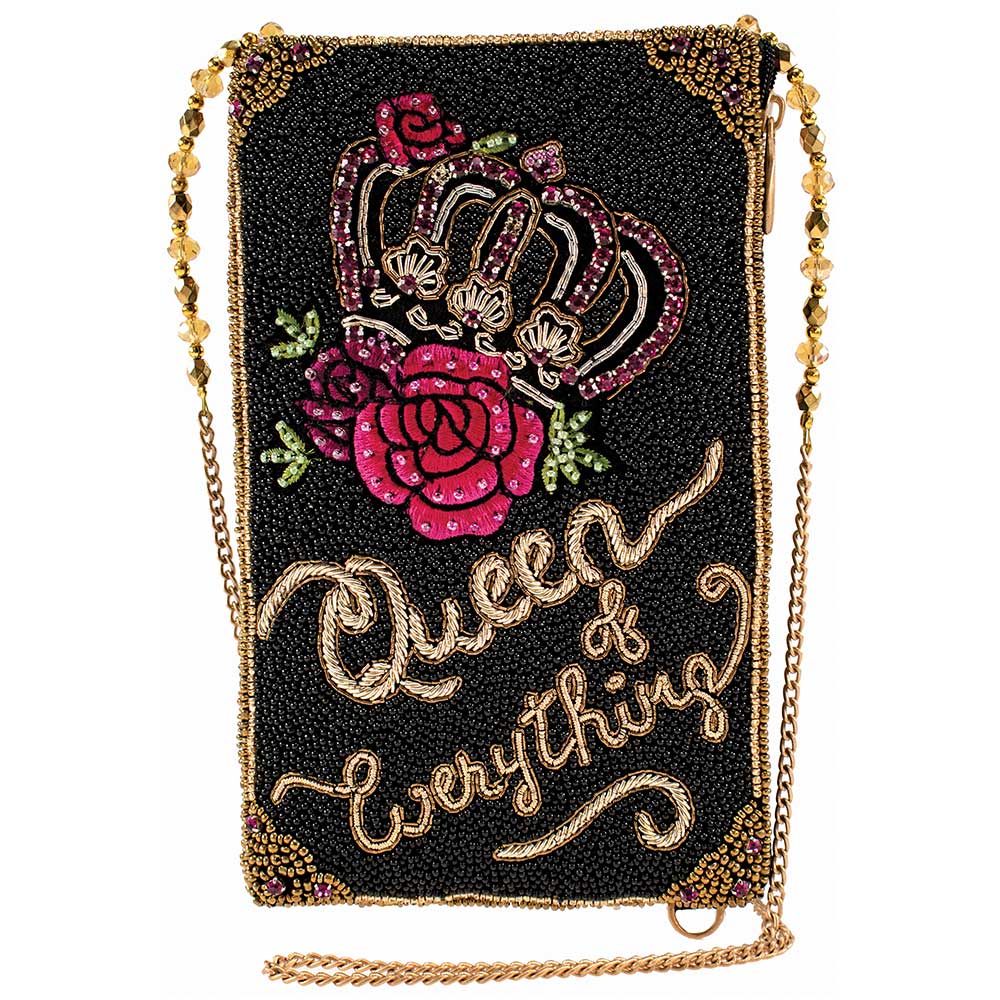 Mary Frances Queen of Everything Beaded Crossbody Phone Bag